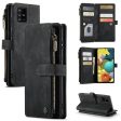 CASEME C30 Series for Samsung Galaxy A51 4G SM-A515 Foldable Stand Design PU Leather Phone Case Zipper Pocket Wallet Phone Cover For Sale