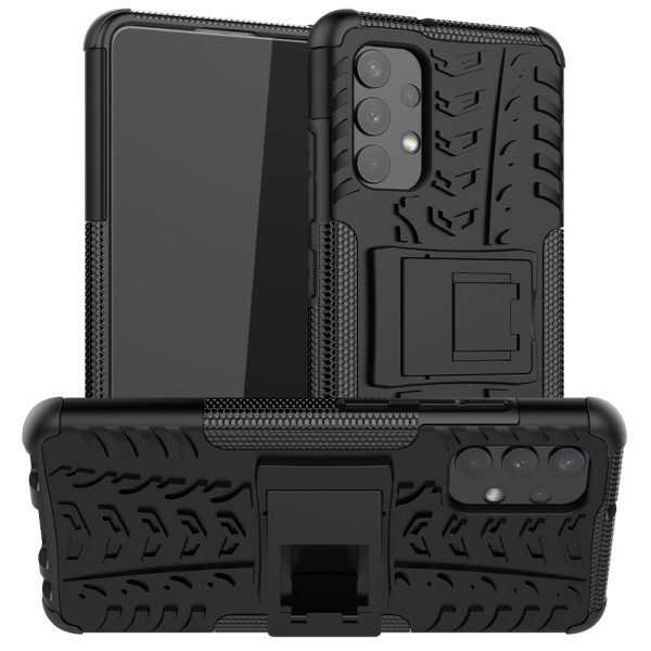 Cool Tyre Pattern PC + TPU Phone Case with Kickstand for Samsung Galaxy A32 4G (EU Version) Hot on Sale