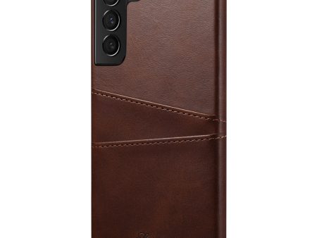 SUTENI for Samsung Galaxy S22+ 5G PU Leather Coated PC Double Protection Case Textured Cell Phone Cover with Card Holders Online