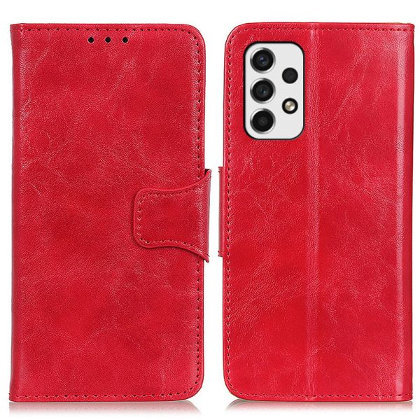 Crazy Horse Texture Split Leather Phone Cover Stand Shell with Wallet for Samsung Galaxy A53 5G Online Hot Sale