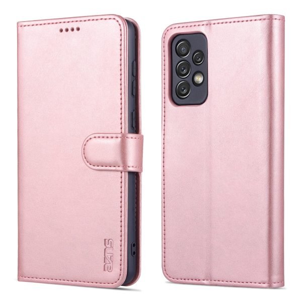 AZNS PU Leather Wallet Mobile Phone Case for Samsung Galaxy A73 5G Hands-free Supporting Stand Phone Cover Shell Supply