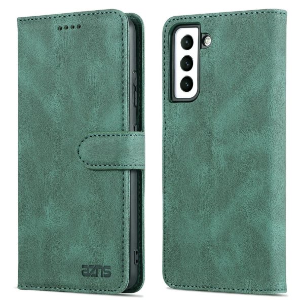 AZNS Wallet Stand Leather Case Magnetic Closure Anti-fall Flip Phone Case Protector for Samsung Galaxy S22 5G Online