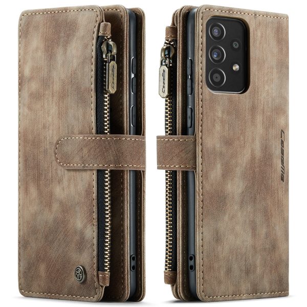 CASEME C30 Series All-round Shockproof PU Leather Wallet Case Cover with 10 Card Slots and Zipper Pocket for Samsung Galaxy A52s 5G A52 4G 5G Cheap