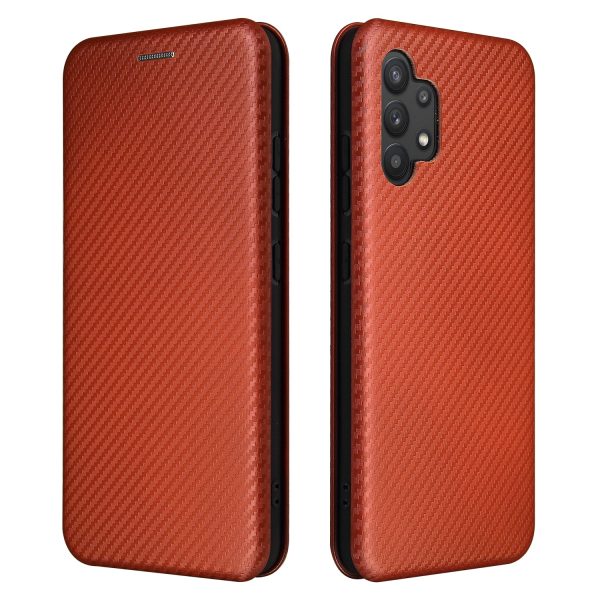 Auto-absorbed Stand Carbon Fiber Texture Leather Shell Cover for Samsung Galaxy A32 4G (EU Version) Cheap