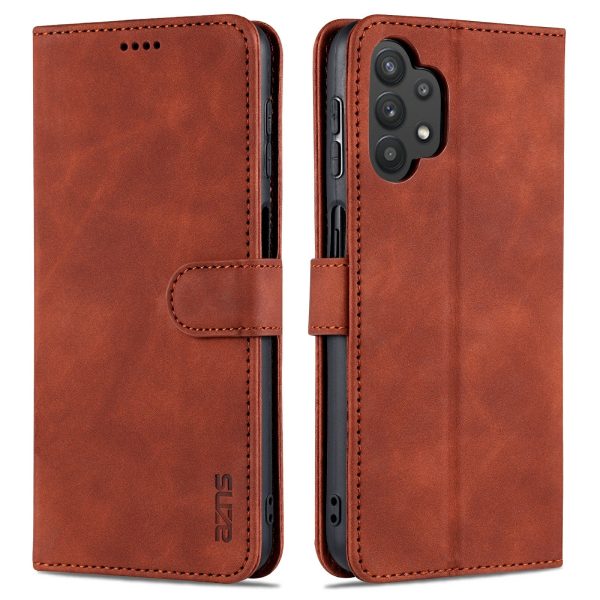 AZNS PU Leather Shock-absorption Phone Case Shell with Wallet Stand for Samsung Galaxy A32 5G M32 5G Fashion