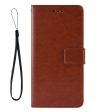 Crazy Horse Texture Leather Wallet Full Protective Phone Case Shell with Stand for Samsung Galaxy A03s (166.5 x 75.98 x 9.14mm)- Brown Sale