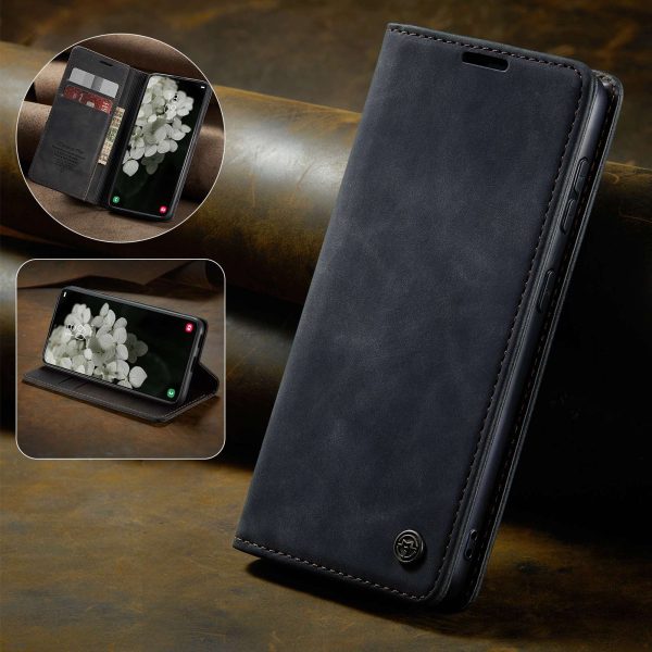 CASEME 013 Series Wallet PU Leather and TPU Mobile Phone Shell Bag Anti-dust Card Holder Phone Case for Samsung Galaxy S22 5G on Sale