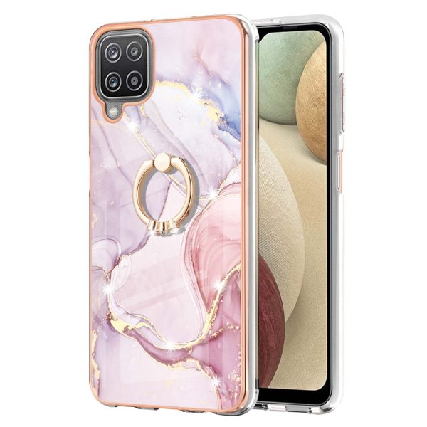 Anti-Collision Electroplating Frame IMD IML Marble Pattern Phone Cover Case for Samsung Galaxy A12 Online