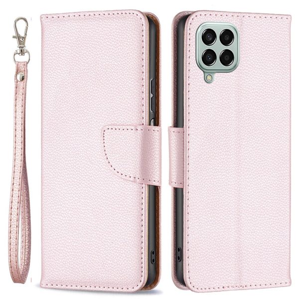 BF Leather Case Series-3 for Samsung Galaxy M33 5G (Global Version) Litchi Texture Book Style PU Leather Cover Case with Stand Wallet Hot on Sale