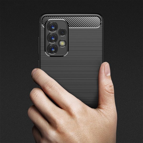 Carbon Fiber Brushed Texture Shock-Absorption Flexible TPU Protective Phone Cover for Samsung Galaxy A33 Discount