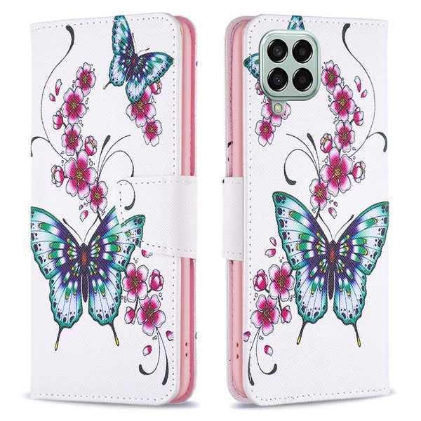 BF Pattern Printing Leather Series-2 for Samsung Galaxy M33 5G (Global Version), Mobile Phone PU Leather Cover Stylish Protective Case with Stand Wallet For Sale