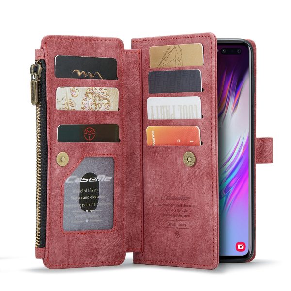 CASEME C30 Series Drop-Resistant Folio Flip Stand Wallet Phone Case with 10 Card Slots for Samsung Galaxy S10 Plus Discount