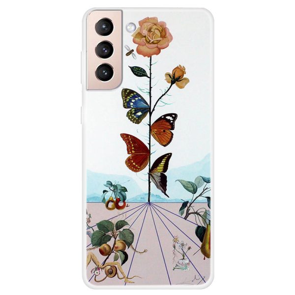 Slim Phone Case for Samsung Galaxy S22+ 5G Shockproof Cover Pattern Printed TPU Phone Protector Online now