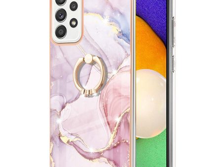 Anti-Yellowing IML IMD Marble Pattern Flexible TPU Cover Electroplating Phone Case with Kickstand for Samsung Galaxy A52 4G 5G A52s 5G Online Hot Sale