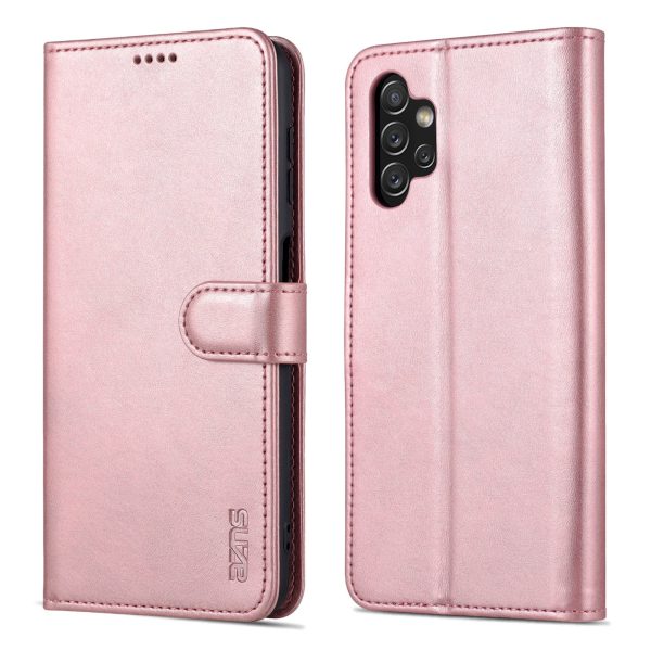 AZNS Magnetic Clasp PU Leather Case for Samsung Galaxy A13 4G, Wallet Stand Phone Cover on Sale