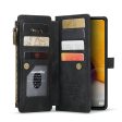 CASEME for Samsung Galaxy A72 4G 5G C30 Series Zipper Pocket Wallet Phone Cover, Stand Design PU Leather Phone Case For Sale