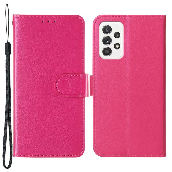 Anti-drop Solid Color Magnetic Closure Flip Leather Protective Wallet Shell Horizontal Stand Case for Samsung Galaxy A33 5G Cheap