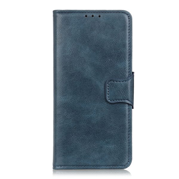 Crazy Horse Texture Wallet Design Magnetic Clasp PU Leather Stand Case Cover for Samsung Galaxy S22 Ultra 5G Online now