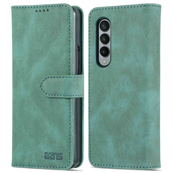 AZNS For Samsung Galaxy Z Fold4 5G PU Leather Wallet Case Magnetic Closure Stand Flip Protective Phone Cover Online Hot Sale