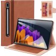 Business Style Hand-Hold Leather Tablet Cover with Card Slots for Samsung Galaxy Tab S7 FE T730 T736   S7 Plus For Discount