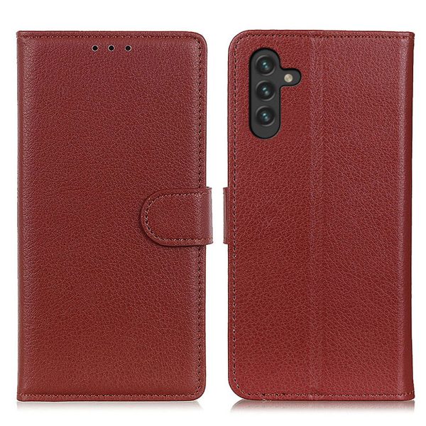 Classic Litchi Texture PU Leather Wallet Stand Full Protection Phone Cover Case for Samsung Galaxy A13 5G   A04s 4G (164.7 x 76.7 x 9.1 mm) For Cheap