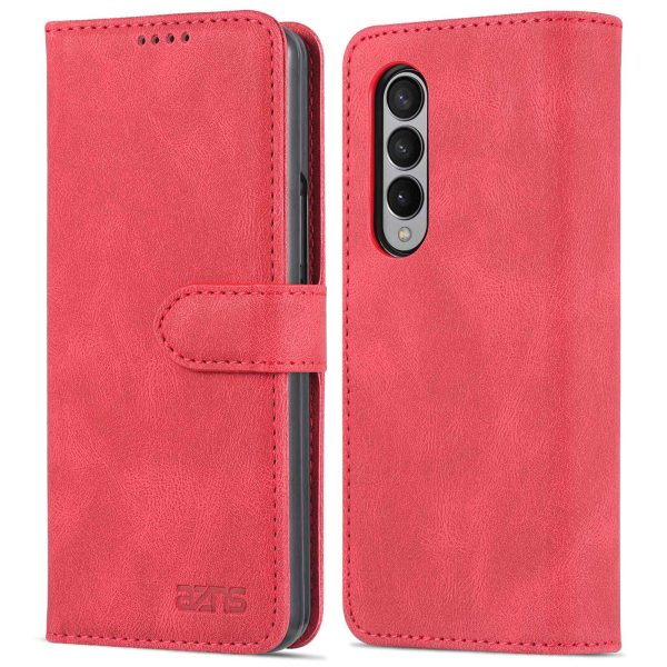 AZNS For Samsung Galaxy Z Fold4 5G PU Leather Wallet Case Magnetic Closure Stand Flip Protective Phone Cover Online Hot Sale