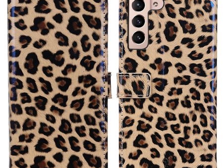 Leopard Skin Leather Phone Protector Full Protection Mobile Phone Cover for Samsung Galaxy S22+ 5G For Sale