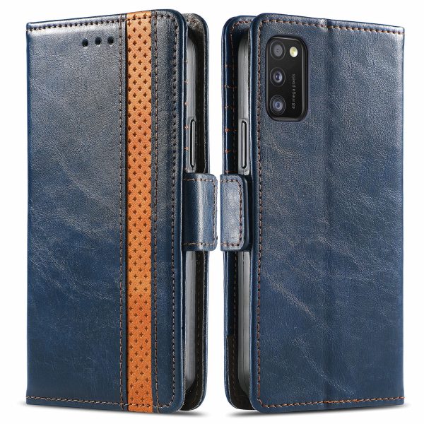 CASENEO 002 Series Business Stand Wallet Splicing PU Leather Phone Cover Magnetic Closure Phone Case for Samsung Galaxy A41 (Global Version) Online