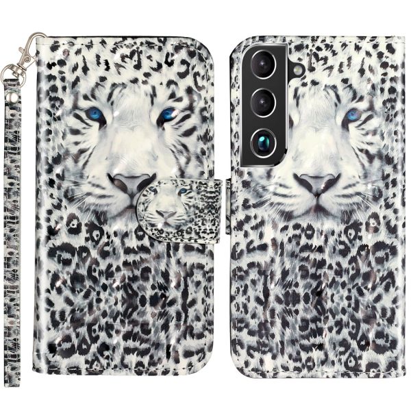 Anti-drop Protection Pattern Printing Leather Wallet Phone Case Cover with Stand for Samsung Galaxy S22 5G For Discount