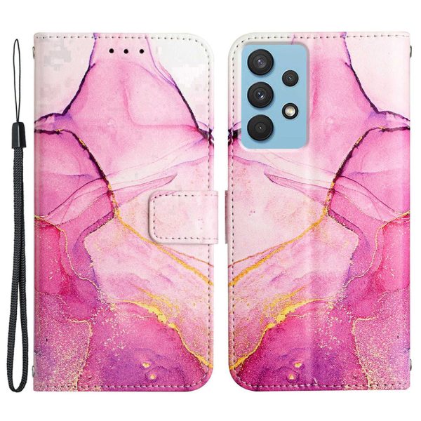 YB Pattern Printing Leather Series-5 for Samsung Galaxy A33 5G Marble Pattern Phone Case with Wallet Stand Hot on Sale