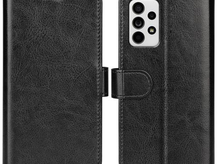 Crazy Horse Texture Folio Flip Shockproof Leather Phone Wallet Cover Stand Case for Samsung Galaxy A33 5G Sale