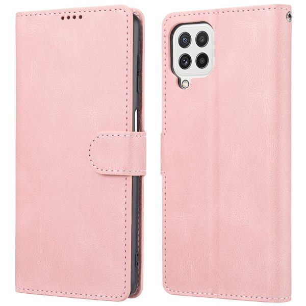 Classic Style PU Leather Flip Folio Case Wallet Stand Magnetic Protective Cover with Strap for Samsung Galaxy A22 4G (EU Version)   M32 (Global Version) Supply