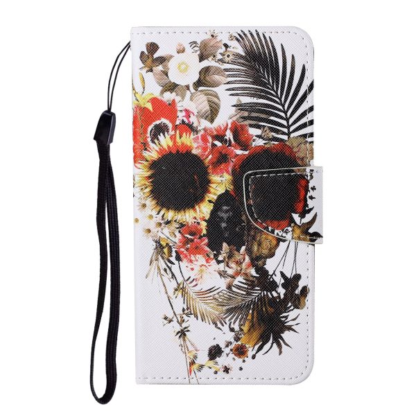 Colorful Pattern Printing PU Leather Phone Stand Case with Strap for Samsung Galaxy A12 Online Sale