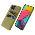 Cloth Texture Protective Case for Samsung Galaxy M53 5G, Hard PC + Cloth Back Cover with Dual Card Slot For Discount