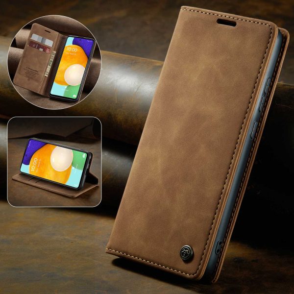 CASEME 013 Series PU Leather Folio Phone Case Wallet Stand Design Lightweight Auto-absorbed Phone Covering for Samsung Galaxy A53 5G on Sale