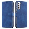 AZNS Leather Wallet Card Slots Stand Folio Flip Shock-resistant Case Phone Shell for Samsung Galaxy S21+ 5G Online Hot Sale