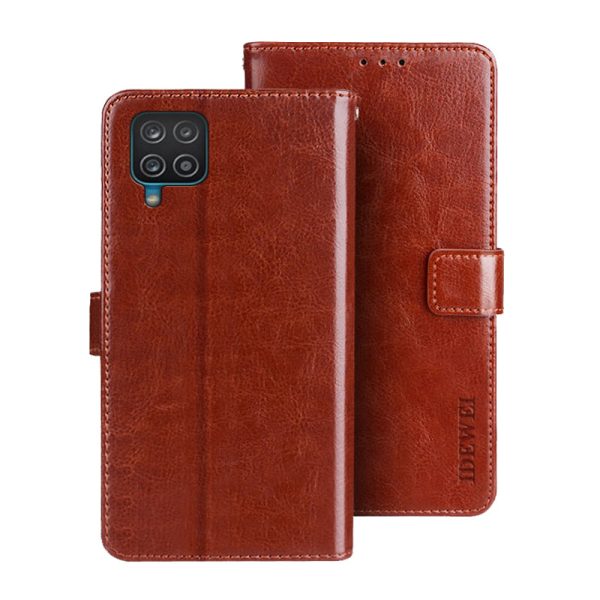 IDEWEI Wallet Design Crazy Horse Texture Leather Mobile Casing for Samsung Galaxy A12 Sale