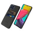 Cloth Texture Protective Case for Samsung Galaxy M53 5G, Hard PC + Cloth Back Cover with Dual Card Slot For Discount