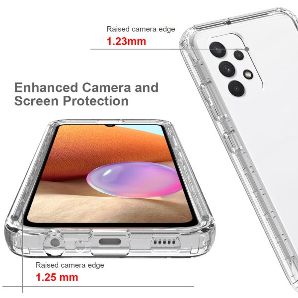 Clear Slim Protective Detachable 2-in-1 Cover Designed Transparent Anti-Scratch PC+TPU Phone Case for Samsung Galaxy A32 4G Online now