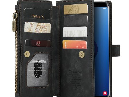 CASEME C30 Series Shockproof Leather Wallet Protective Shell Multiple Card Slots Case for Samsung Galaxy S9+ Supply