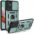 Anti-fingerprint Durable PC + TPU Slide Camera Cover Kickstand Phone Case for Samsung Galaxy A51 4G SM-A515 Sale