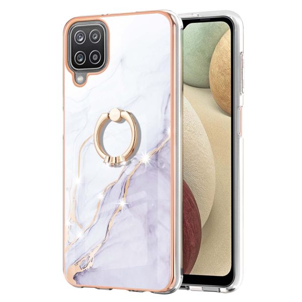 Anti-Collision Electroplating Frame IMD IML Marble Pattern Phone Cover Case for Samsung Galaxy A12 Online