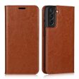 Crazy Horse Texture Genuine Leather Phone Case for Samsung Galaxy S21+ 5G Hot on Sale