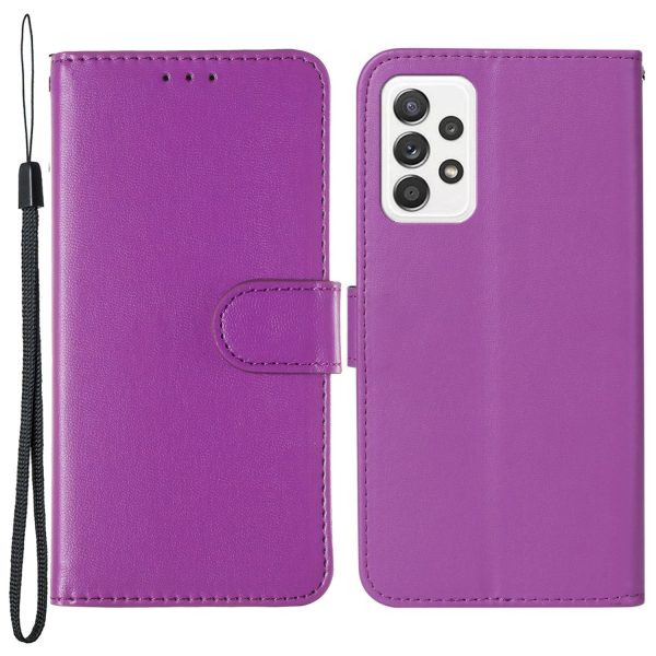 Anti-drop Solid Color Magnetic Closure Flip Leather Protective Wallet Shell Horizontal Stand Case for Samsung Galaxy A33 5G Cheap