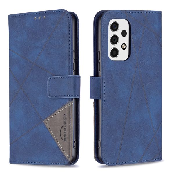 BINFEN COLOR BF05 Shockproof Geometric Imprinted Flip PU Leather Case Wallet Cover with Stand for Samsung Galaxy A53 5G Supply