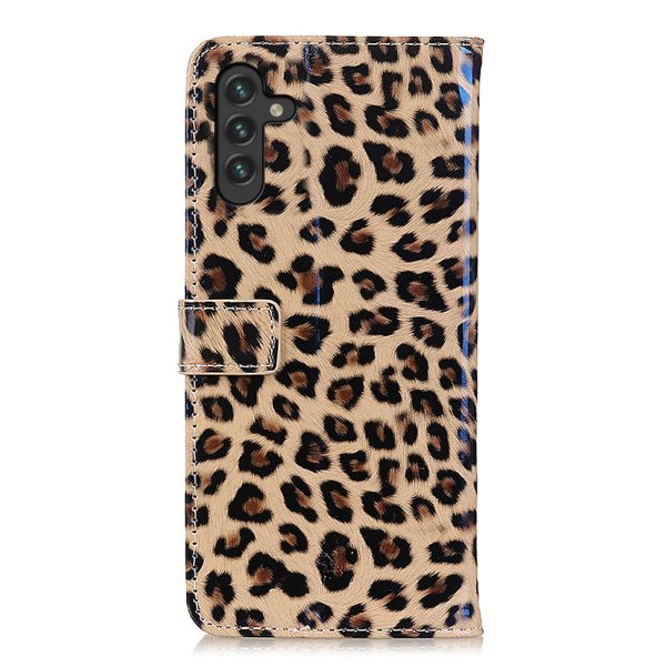 All-Inclusive Leopard Print Leather Wallet Design Phone Protector Stand Cover for Samsung Galaxy A13 5G   A04s 4G (164.7 x 76.7 x 9.1 mm) Online Sale