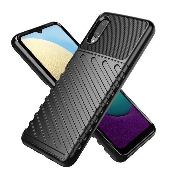 Thunder Series Twill Texture Thickened TPU Protective Cover Case for Samsung Galaxy M02   A02 Hot on Sale