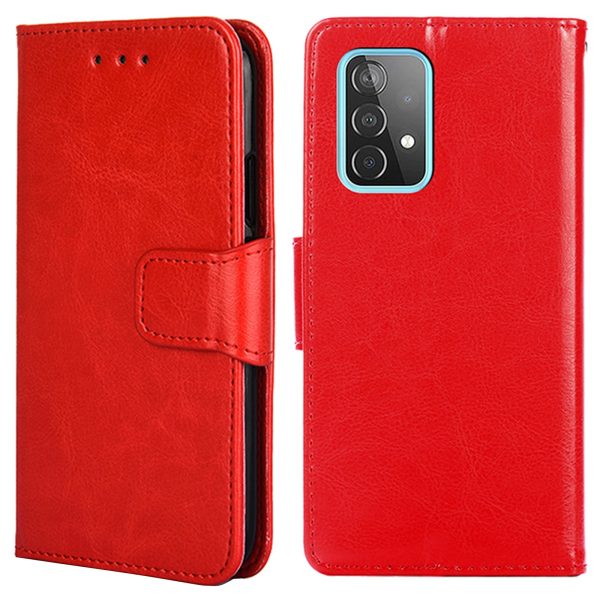 Wallet Textured Leather Stand Phone Shell for Samsung Galaxy AA52 4G 5G   A52s 5G Sale