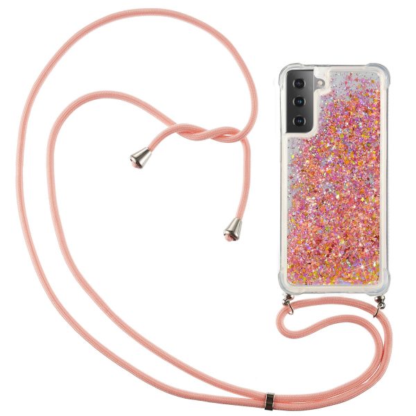 Quicksand TPU Case with Hanging Rope for Samsung Galaxy S21 Ultra 5G For Cheap