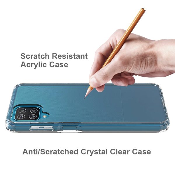 Clear Anti-scratch Case for Samsung Galaxy A12 Acrylic + TPU Back Phone Shell Online now